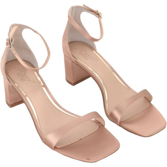 Jewel Badgley Mischka Reese Simple Block Heel Sandal Size 9 - Picture 1 of 5